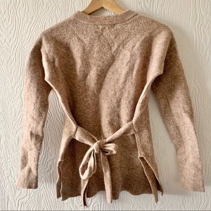 BANANA REPUBLIC wool&alpaca sweater with waist tie